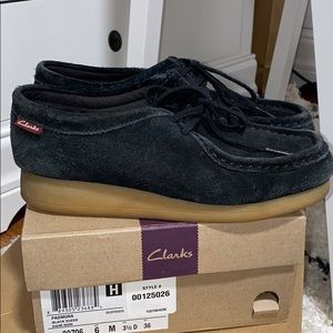 Clark’s Black Suede